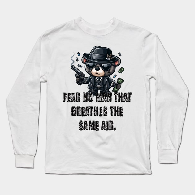 Gangster teddy bear Long Sleeve T-Shirt by Out of the world